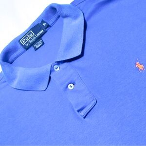 Polo Ralph Lauren Blue Polo Shirt Short Sleeves Mens Size XL Very Soft Excellent